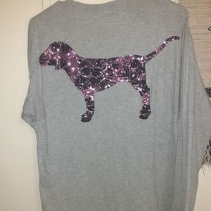 PINK brand long sleeve bling tee